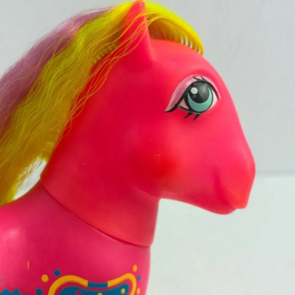 VTG G1 My Little Pony Rockin Beat Sweet Notes Pink Yellow Crimped Hasbro 1990